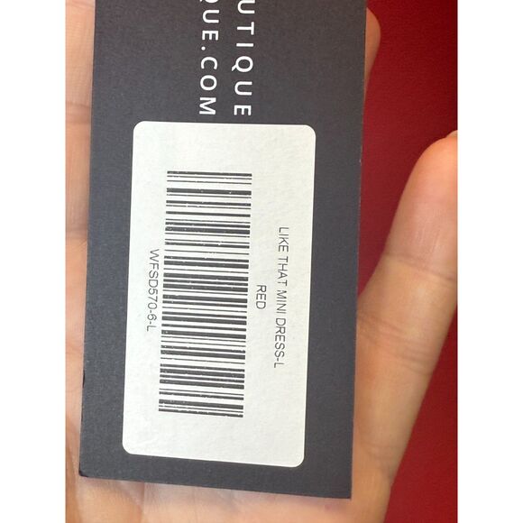 White Fox Like That Mini Dress Women’s Size Large Red Cocktail Party NEW - Picture 8 of 13